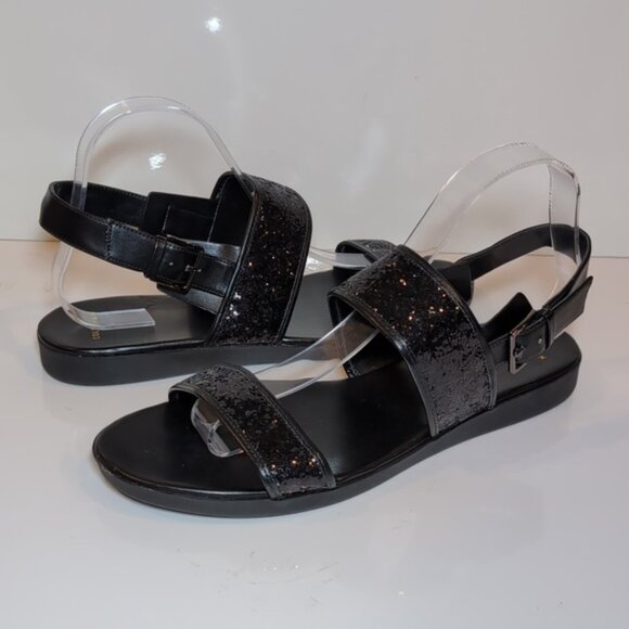 Cole Haan Korban Leather Glitter Sandals Wide Straps Ankle Platform Size 9.5 - Picture 12 of 12